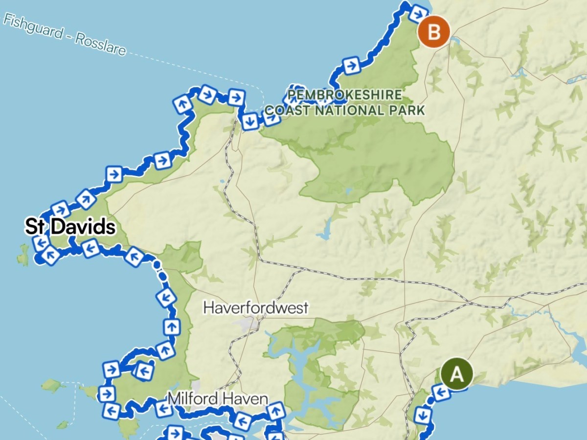 Pembrokeshire Coast path – Die&nbsp;Route